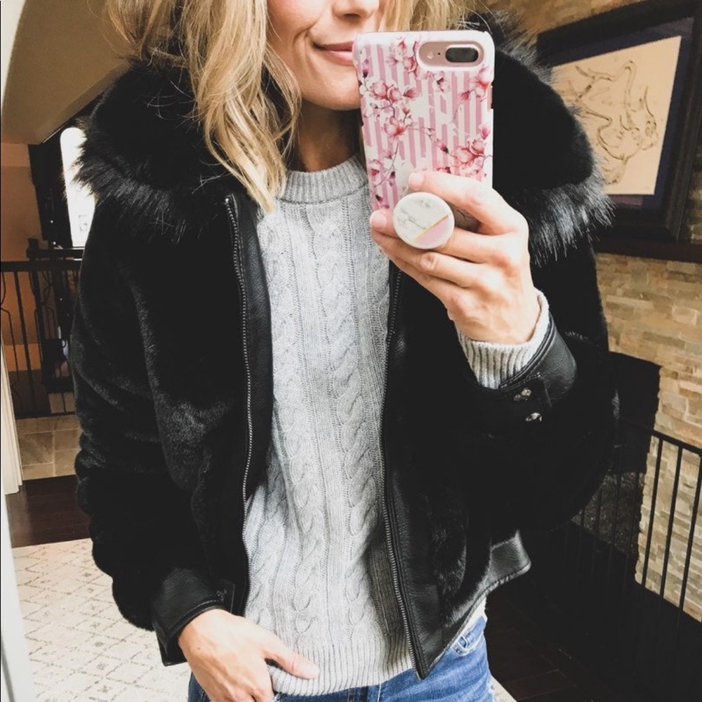 Blank NYC faux fur jacket